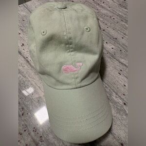 Vineyard Vines Women’s Mint Green Cap with Pink Whale Logo